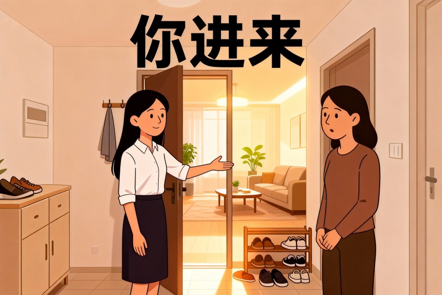 Chinese grammar 来 and 去